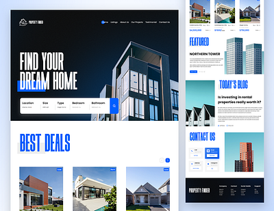 Real Estate Landing page landingpage realestate ui website
