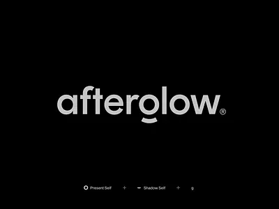 afterglow brand brand agency brand identity branding circle creative dark graphic design logo logomark minimal psychology round wordmark