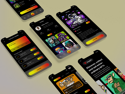 NFT & Crypto Art Mobile App app crypto nft nftart product design ui ux