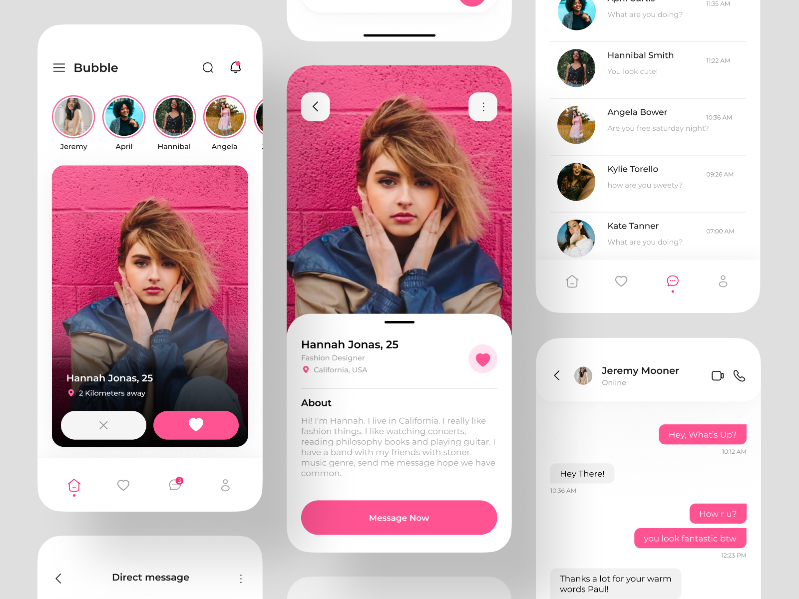 Bubble - Dating Mobile App by Farhan Bagas for Hatypo Studio on Dribbble