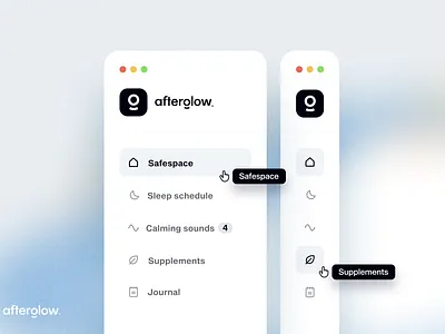 Navigation Sidebar animation branding clean dark mode dark ui dashboard dashbord navigation glow gradient icons interactions interface modern nav nav bar navigation product design sidebar simple website