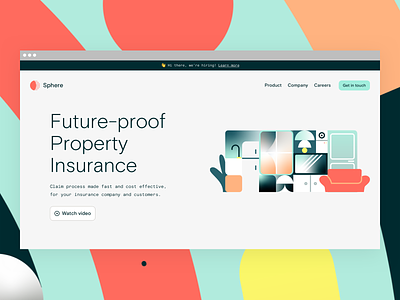 Future-proof insurance services ai artificial intelligence branding illustration insurance layout logo technology ui website
