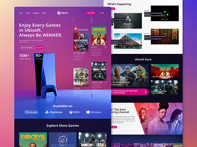 Game Web Landing Page - Ubisoft game gaming landing page ubisoft ui ui design web design