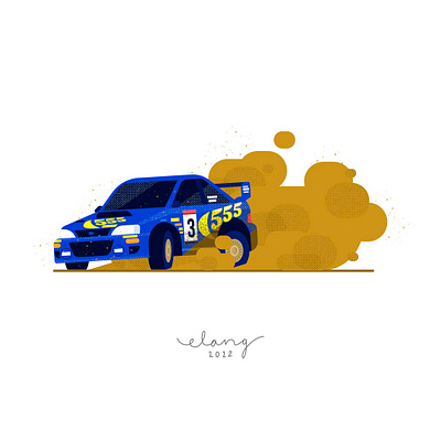 Attack! - Subaru Impreza flat flat design illustration impreza motorsport art motorsport illustration racing racing art racing illustration rally rally legends subaru vector