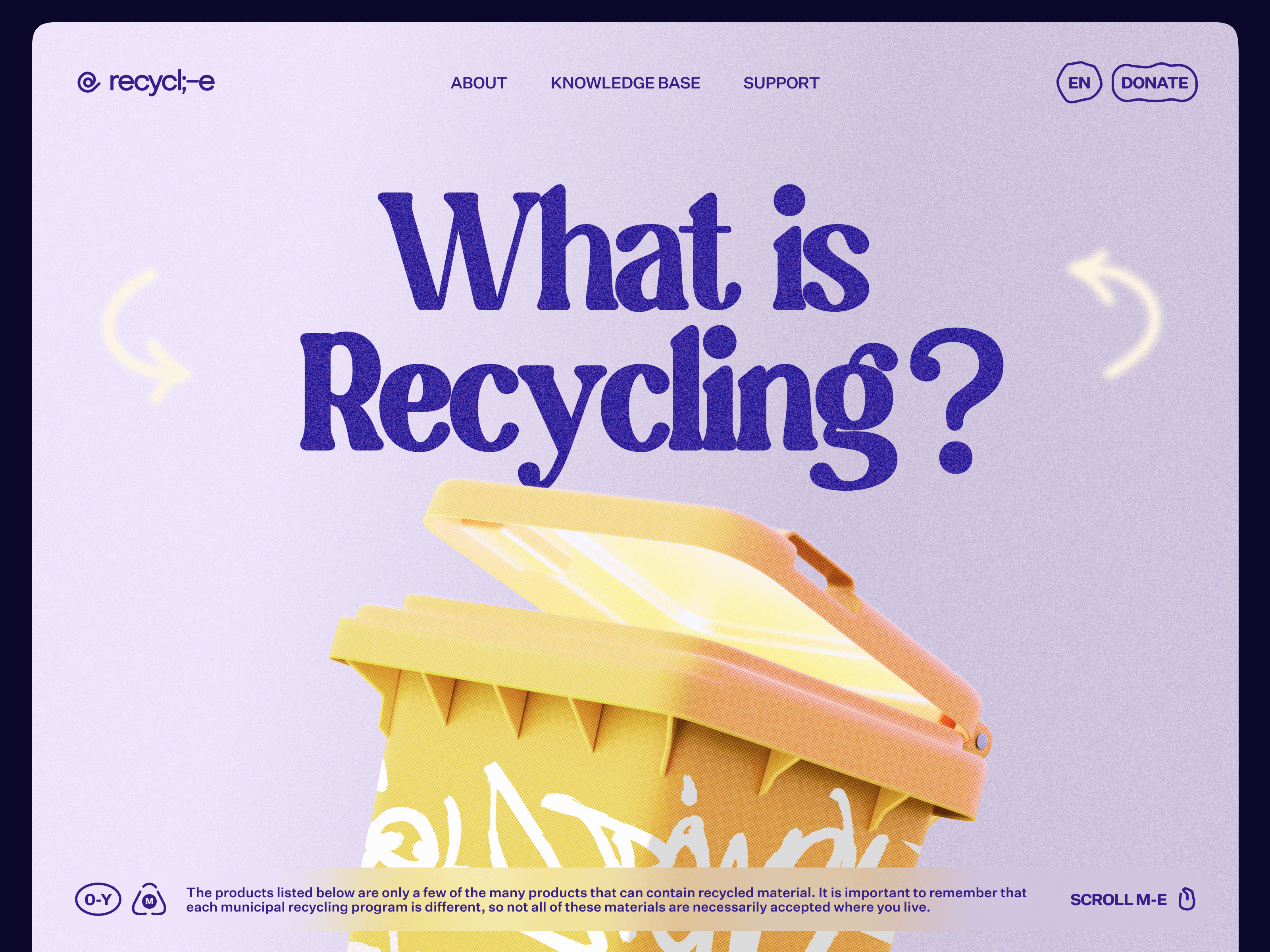 The Magic of Recycling Website Concept animated website best web design company website corporate website industrial landing page industrial website manufacturing website nonprofit website recycle app recycle website recycling recycling app web design