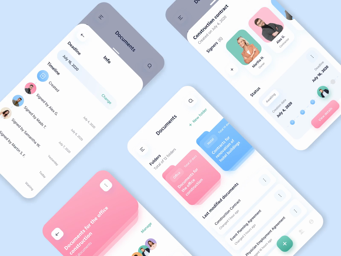 Example of Digital Signature App interface animation