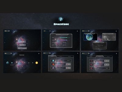 UI/UX design for mobile game SpaceCode branding design graphic design illustration logo motion graphics ui ux