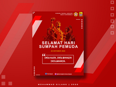 Pamflet banner content design graphic design pamphlet sumpah pemuda