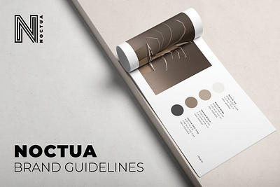 Noctua Brand Guidelines annual report branding brochure catalog catalogue clean design fashion graphic design horizontal identity illustration indesign lifestyle luxury magazine print printable report template