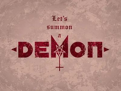 Let's Summon a Demon evil grunge lettering nft opensea typography