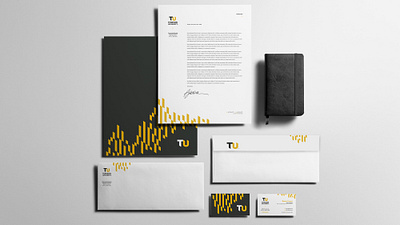 TU Branding - Stationery branding design print stationery stripes tiger