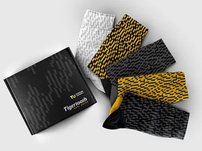 TU Branding - Tigertooth Socks branding design print socks stripes tiger