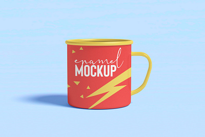 Free Enamel Mug Mockup PSD enamel mockup free mockup freebies mockup mockup design mockup psd mug mockup product design psd mockup