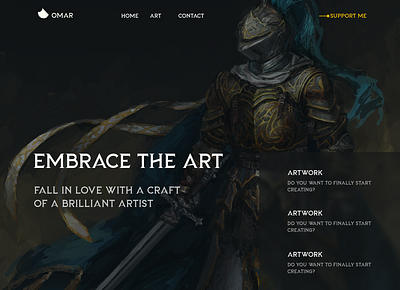 Dark Style Landing Page art dark style graphic design landing page ui ux vector website