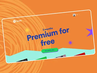 shot from the unofficial landing page of Spotify 3d animation branding design graphic design illustration iphone logo mobile motion graphics spotify ui