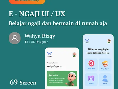 E - Ngaji Islamic UI / UX branding design graphic design illustration mobile app mobile ui ui ui design ux web