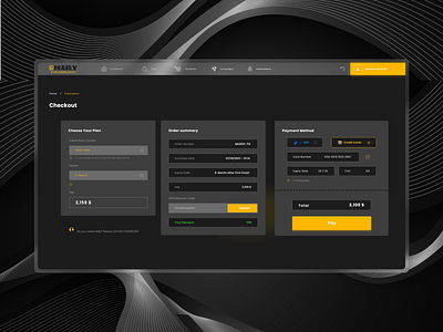 Checkout - Dark mode - Dashboard admin admin panel dark dashboard email marketing minimal