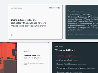 String and Key Website UI branding design interaction logo motion ui user interface ux design web web design