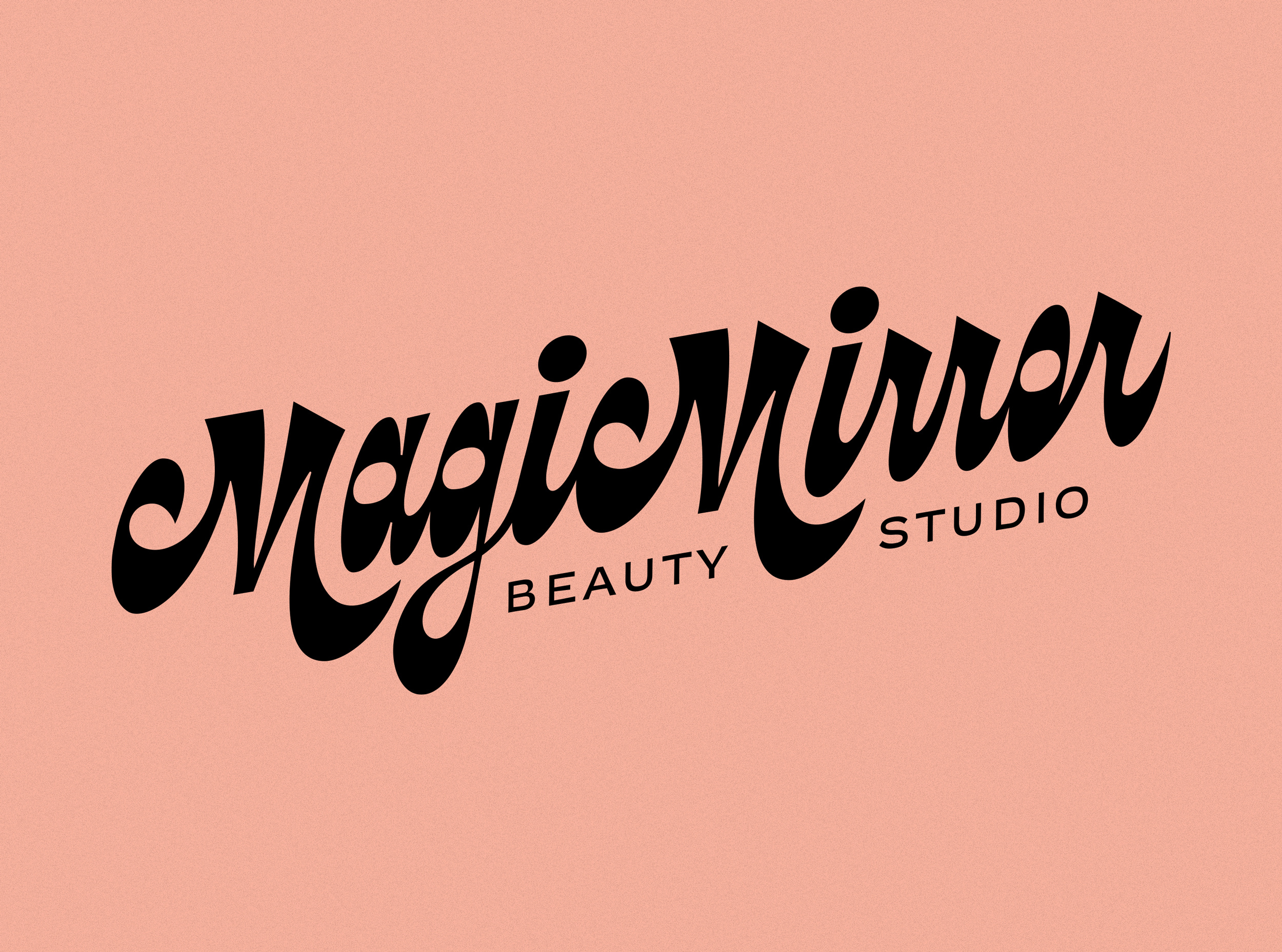 Mirror mirror on the wall branding lettering logo retro reverse stress swashy typography