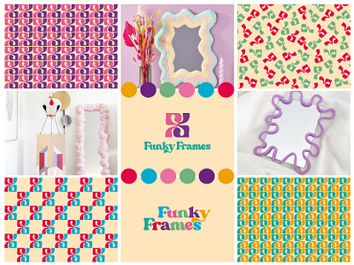 Funky Frames Branding Design brand logo branding branding design branding logo color color palette craft logo design templates graphic design illustration logo logo design logos pattern primary logo secondary logo ui