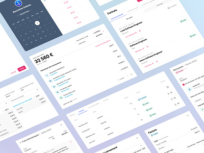 Embarq • Design System Components accounting clean components design design system figma french designer interface design isometric material design simple startup ui umbrella company ux web app