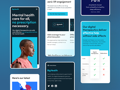 BigHealth - Homepage Mobile branding design health healthcare mobile responsive ui ux web web design