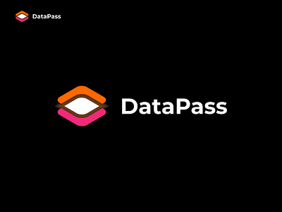 DataPass Logo Design Concept brand identity branding connection data datapass design layer logo logo design minimal minimalist modern pass share transfer