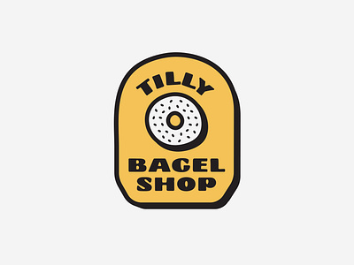 Tilly Bagel Shop bagel bold branding cute illustrated logo retro shop