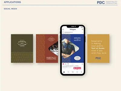 Parisian Dry Cleaners - Social Templates adobe illustrator branding design fine dining hospitality illustration illustrator logo typography ui ux vector visual brand