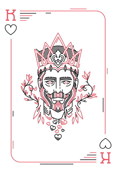 The King of Hearts design illustration vector