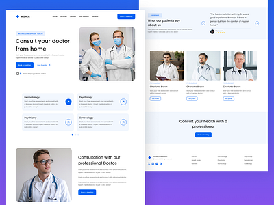 Medical Consultation Website UI Design figma website landing page design medical consultation ui uiux web design website