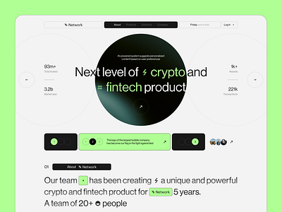 Crypto Fintech Website Design ai integration blockchain crypto exchange crypto website data visualization digital finance financial platform fintech design futuristic design interactive experience modern ui smart transactions startup website typography ui design ux design ux ui web design web3 interface website