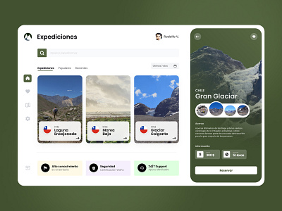 Expedition trips through Chile app app design apparel brand design illustration logo ui ux venezuela