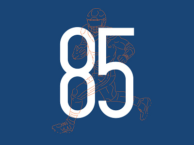 Bear #85 bears branding chicago design football illustration nfl numbers typography