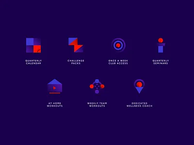 Virgin Active Icons abstract abstract icons agrib colorful fitness geometric geometric icons gradient gym icon set iconographer iconography icons illustration red purple blue training vibrant virgin virgin active workout