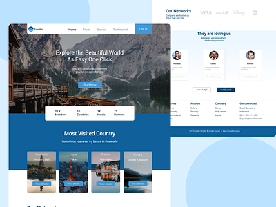 Web travel design - Landing page design landing page ui ux web design