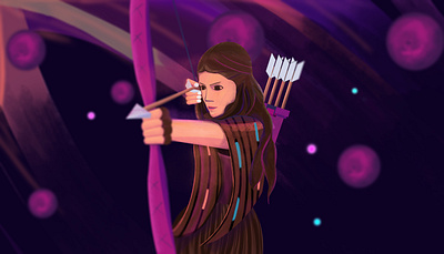 Wild Archery archery arrow girl illustration graphic design illustration