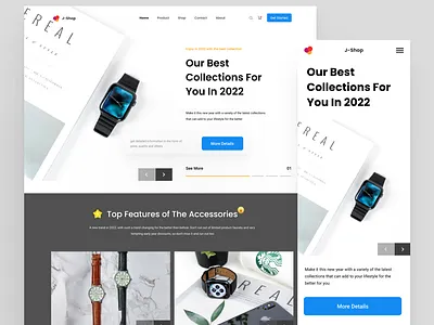J - Shop branding clean design layout lightmode marketplace nft nftmarketplace responseive simple ui uiux ux wacth watch web webdesign