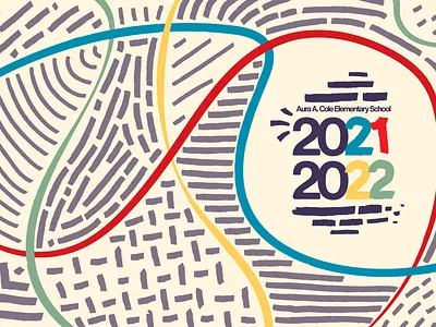 A. A. Cole Elementary Yearbook Cover adobe illustrator book cover design design graphic design illustration yearbook