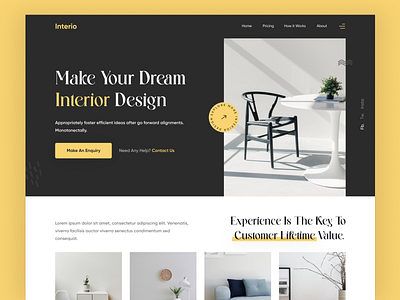 Interior Design -Website architect clean creative decoration ecommerce furniture home home decoration homedecor homepage landing page design living room marketing minimal real state ui design uiux visual designer web design website design