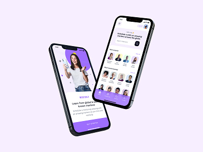 UI concept for mentorship application homescreen mentorship mobile mobileapp splash ui uidesign uiux ux