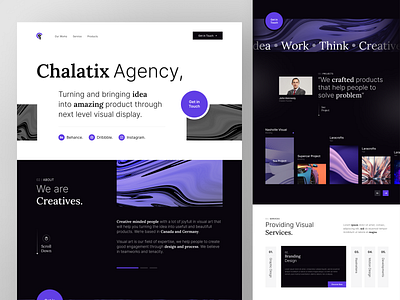 Chalatix - Creative Design Agency Landing Page agency clean design digital landing landingpage minimalism modern portofolio studio ui uiux ux web webdesign website