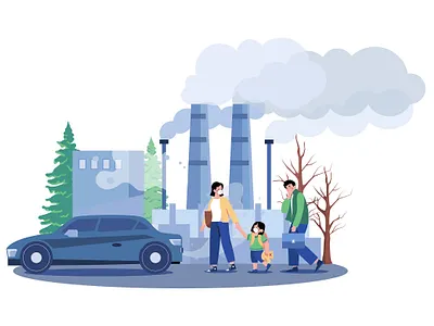 Air Pollution Illustration Concept danger