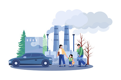 Air Pollution Illustration Concept danger
