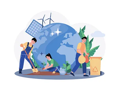 Cleaning Earth Environment Illustration Concept danger