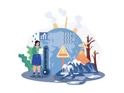 Climate Change Illustration Concept danger