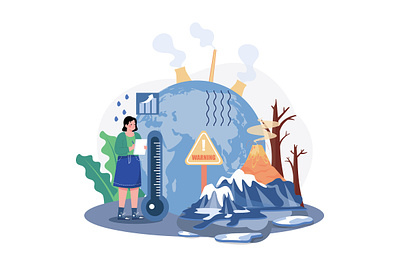 Climate Change Illustration Concept danger