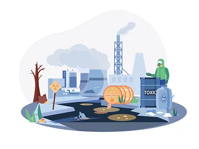 Harmful Waste Illustration Concept danger