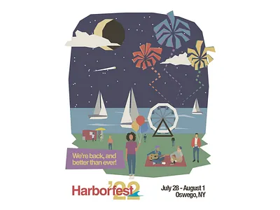 Harborfest '22 Poster Submission adobe illustrator design flyer flyer design graphic design illustration poster poster design