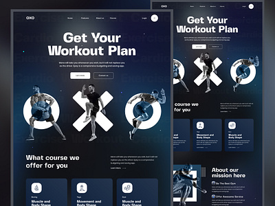 Fitness Landing Page Design appdesign appui darkwebdesign design fitnessui fitnessuiuxdesign fitnessweb fitnesswebsitedesign gymuidesign gymwebsite landing page design landingpage minimal modern design modernwebdesign trendywebdesign ui webdesign webui yogaweb